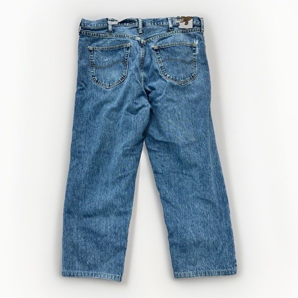 Lee Jeans Men's 40x30 Relaxed Fit Straight Leg Blue Denim